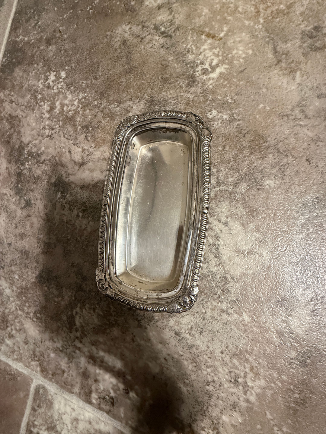 Vintage Silver Plated Butter Dish Tray