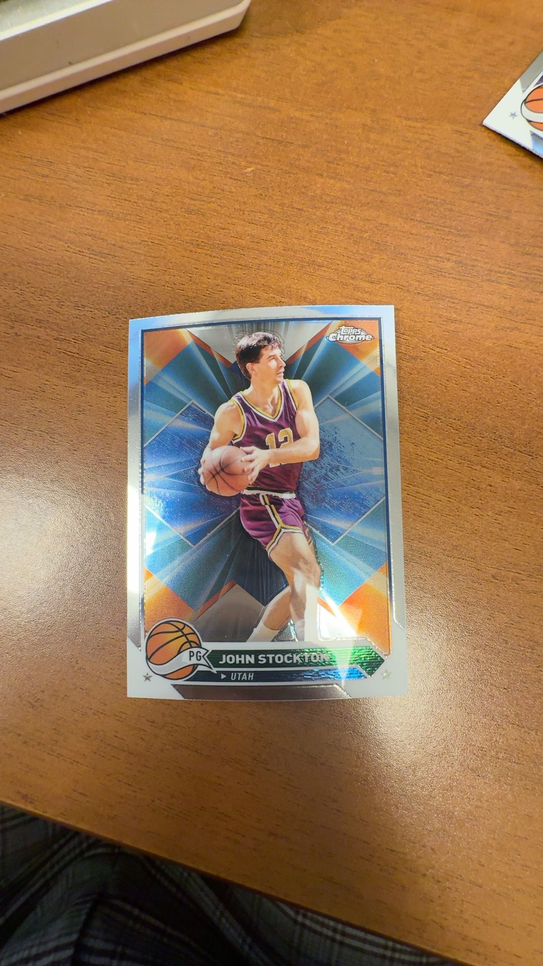 Topps Chrome John Stockton #149 Blue Refractor