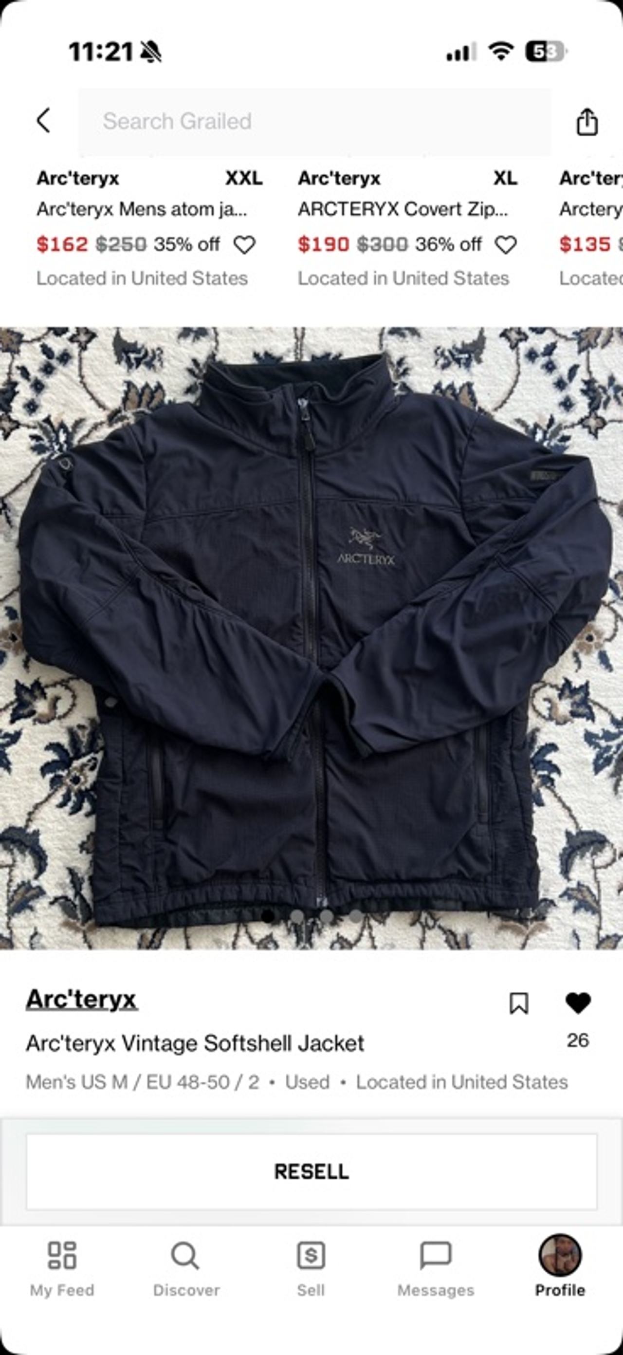 Arc'teryx Softshell Jacket Black