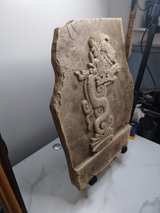 Mayan Aztec Stone Relief Plaque Decor - Image 1