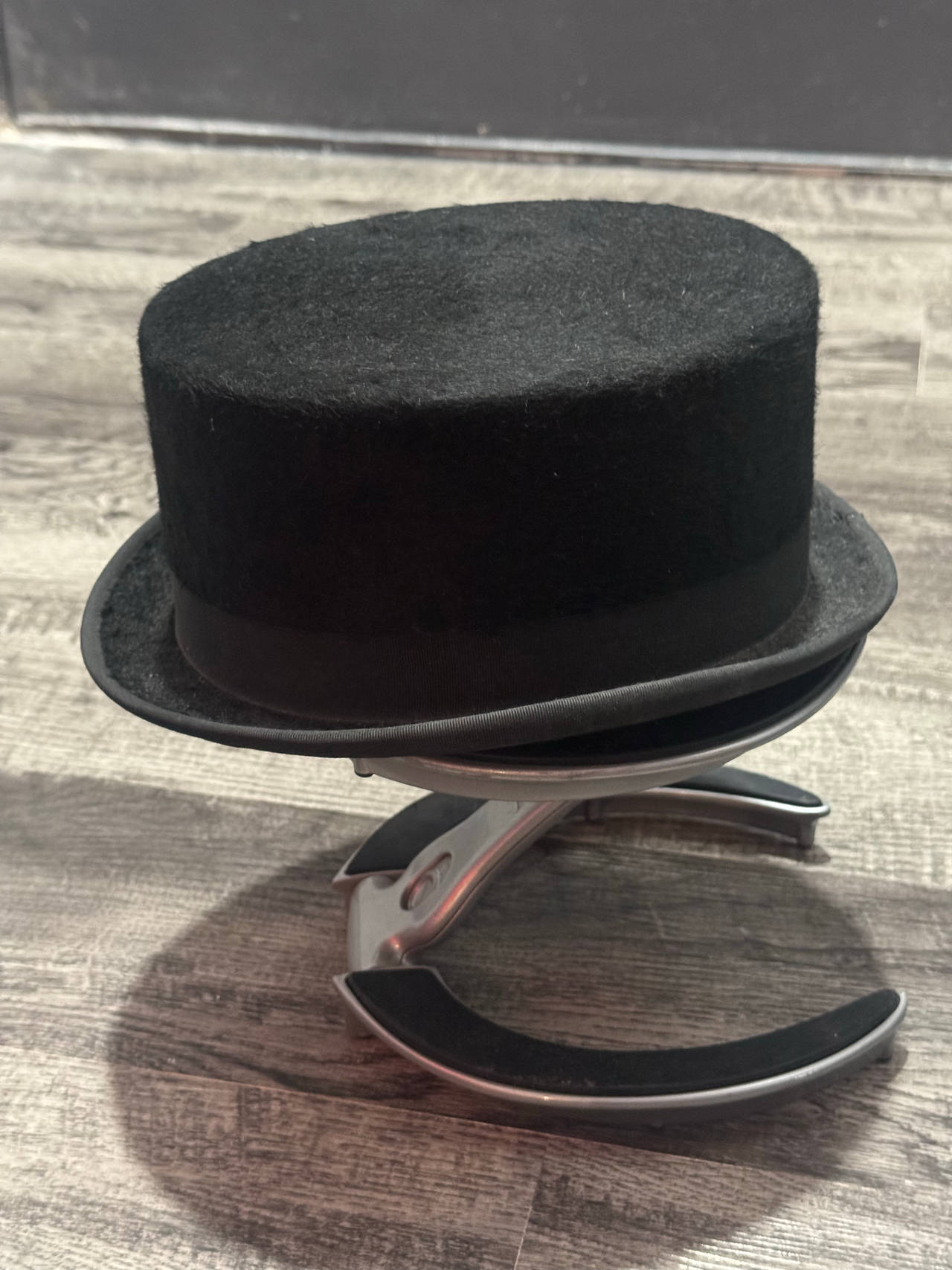 Vintage Style Black Felt Top Hat