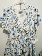 Ava & Viv Floral Ruffle Wrap Top - Image 2