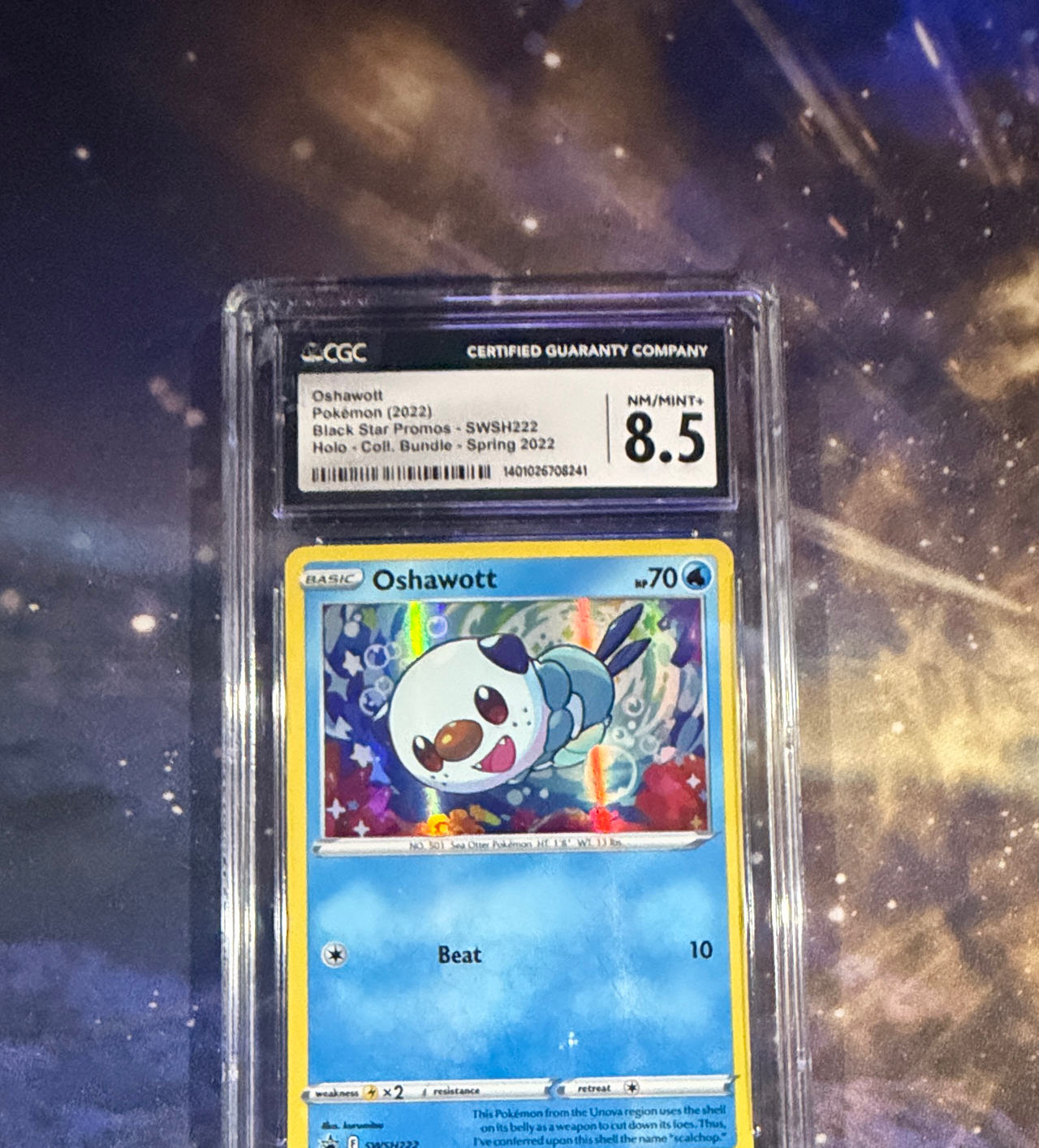Oshawott SWSH222 Black Star Promo CGC 8.5
