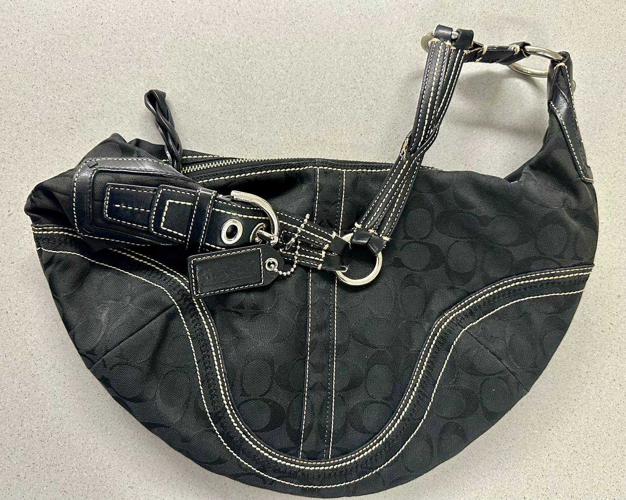 Coach Signature Canvas Ergo Hobo Bag