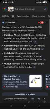 PAC CAM-GM51 OEM Reverse Camera Retention Harness - Image 1
