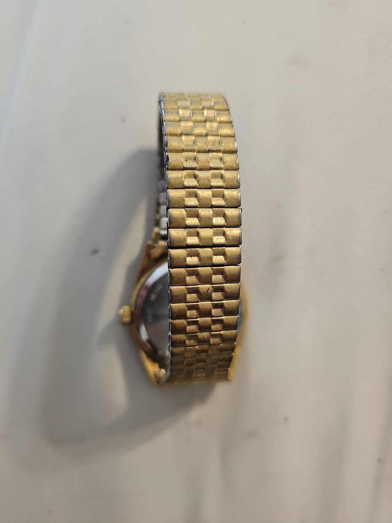 Benrus Gold Tone Day-Date Quartz Watch