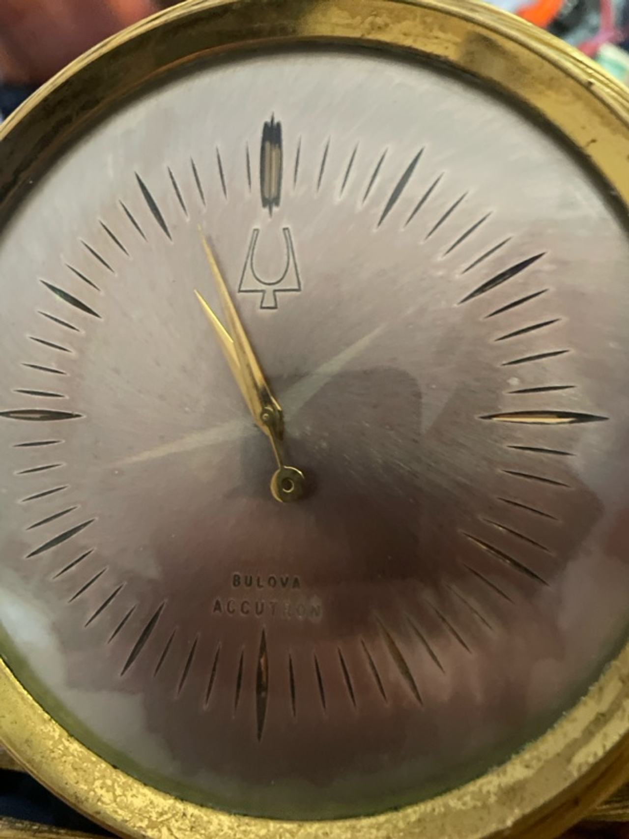 1967 Bulova Accutron Vintage mantel/desk clock