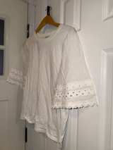 Sandro Lace-Trim Tee White Shirt - Image 4
