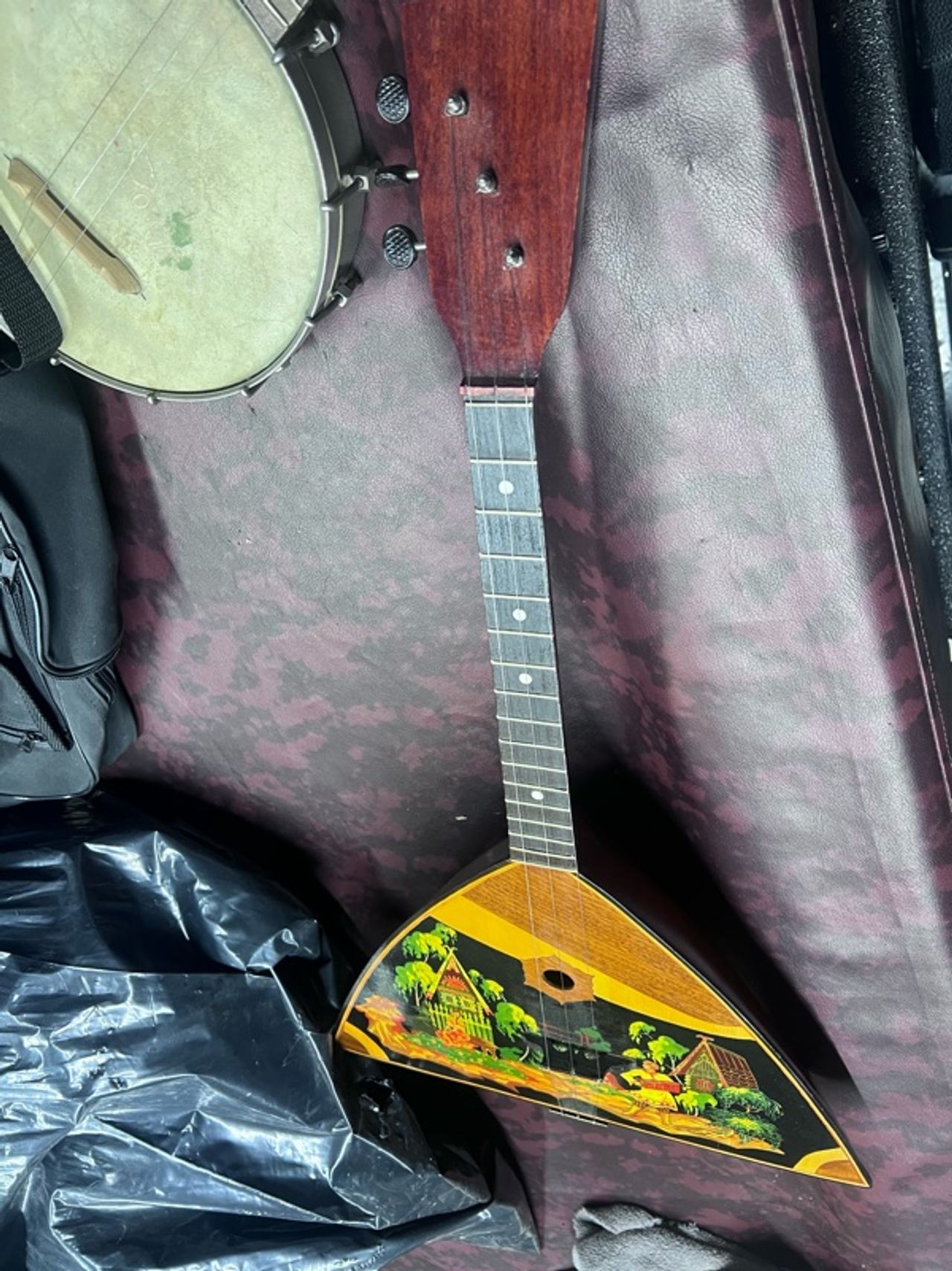 Balalaika 3-String Hand-Painted Folk Instrument