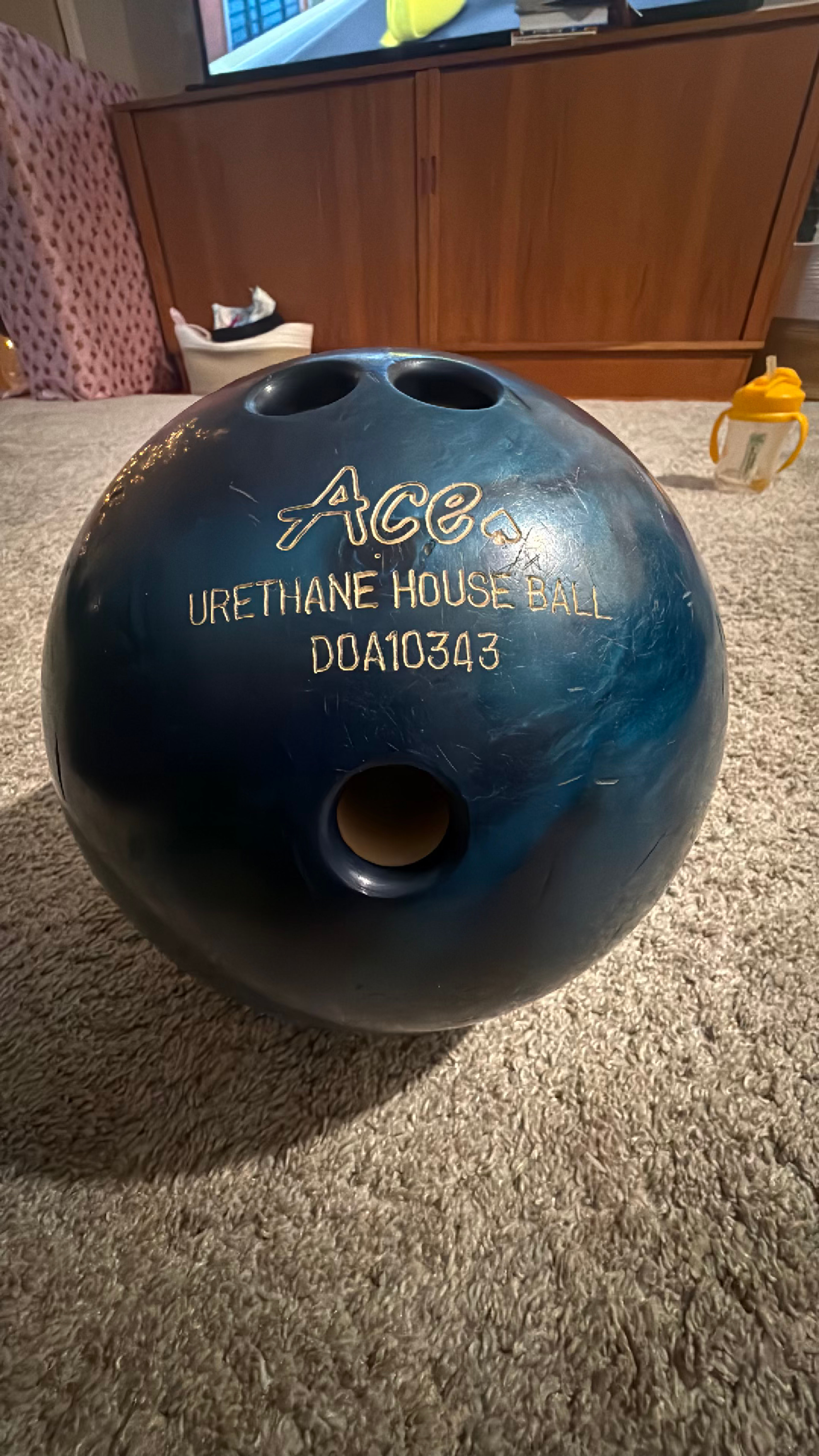 Brunswick Tommy Hudson LT-51 Blue Bowling Ball - Image 2