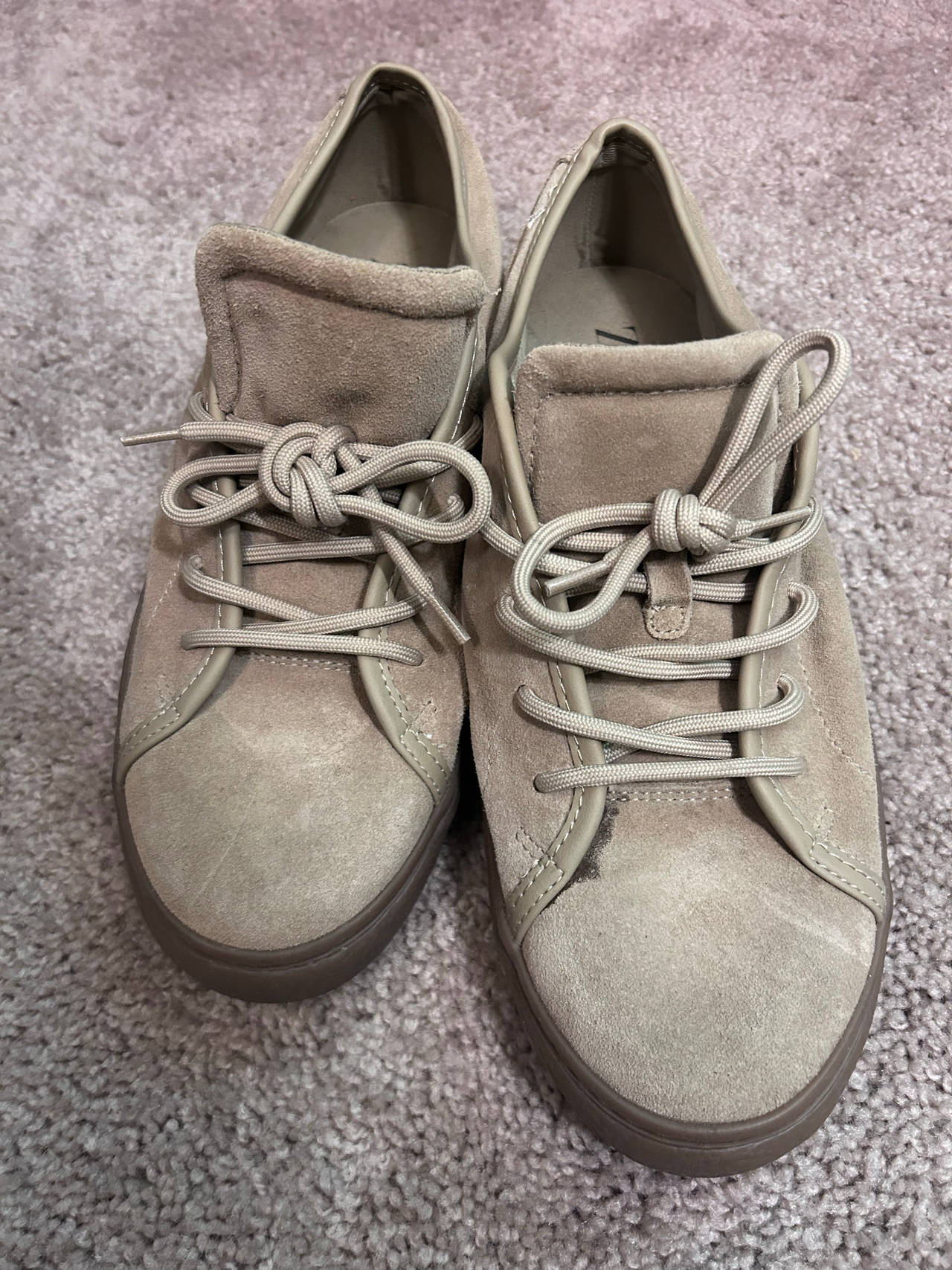 Zara Suede Low-Top Sneakers Size UK 43