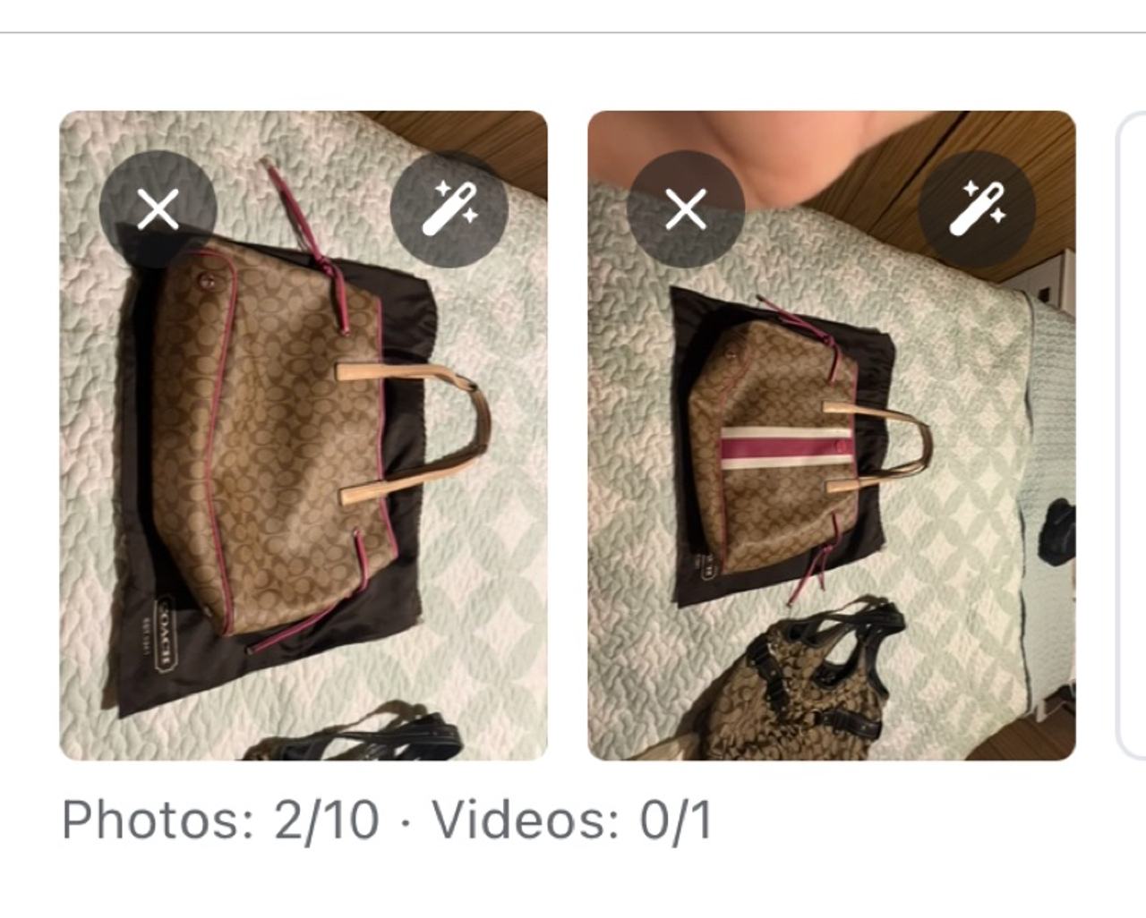 Coach Signature Stripe Large Carryall Tote Khaki Pink