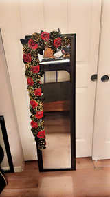 Full Length Floor Mirror with Custom Floral Decor - Image 2