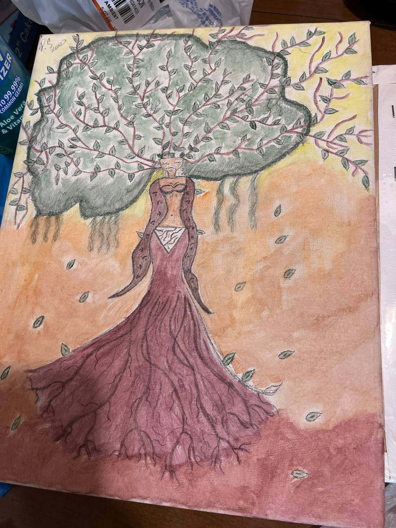 Original Tree Woman Art Painting
