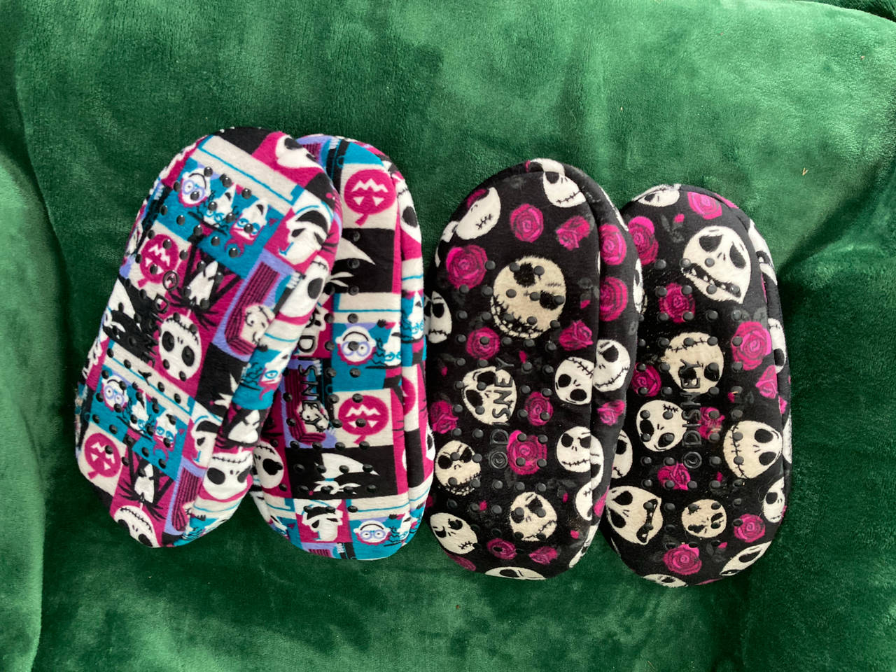 Disney Nightmare Before Christmas Slipper Socks 2-Pack