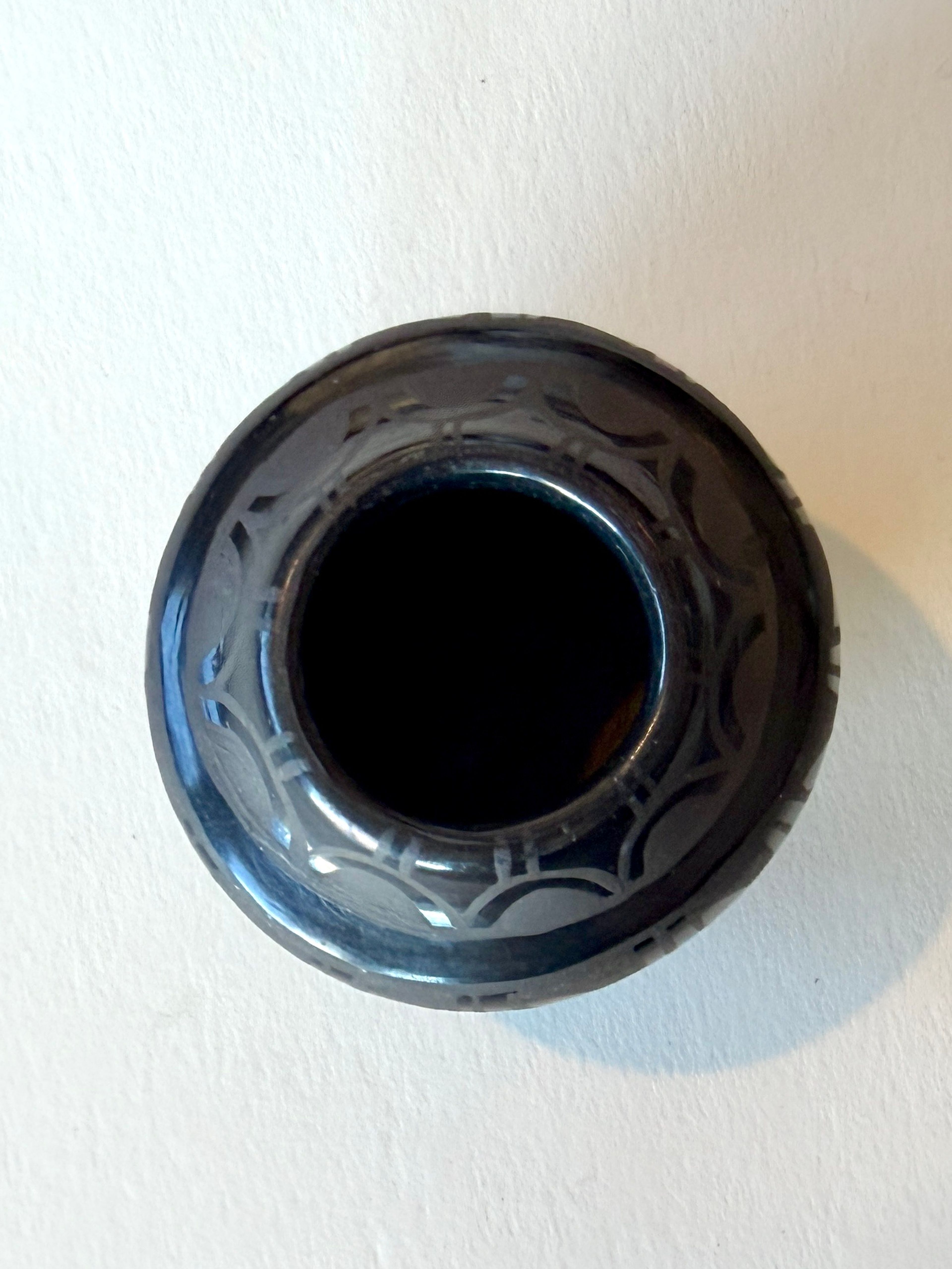 Signed Santa Clara Pueblo Blackware Pottery – by Celestina Naranjo - Image 6