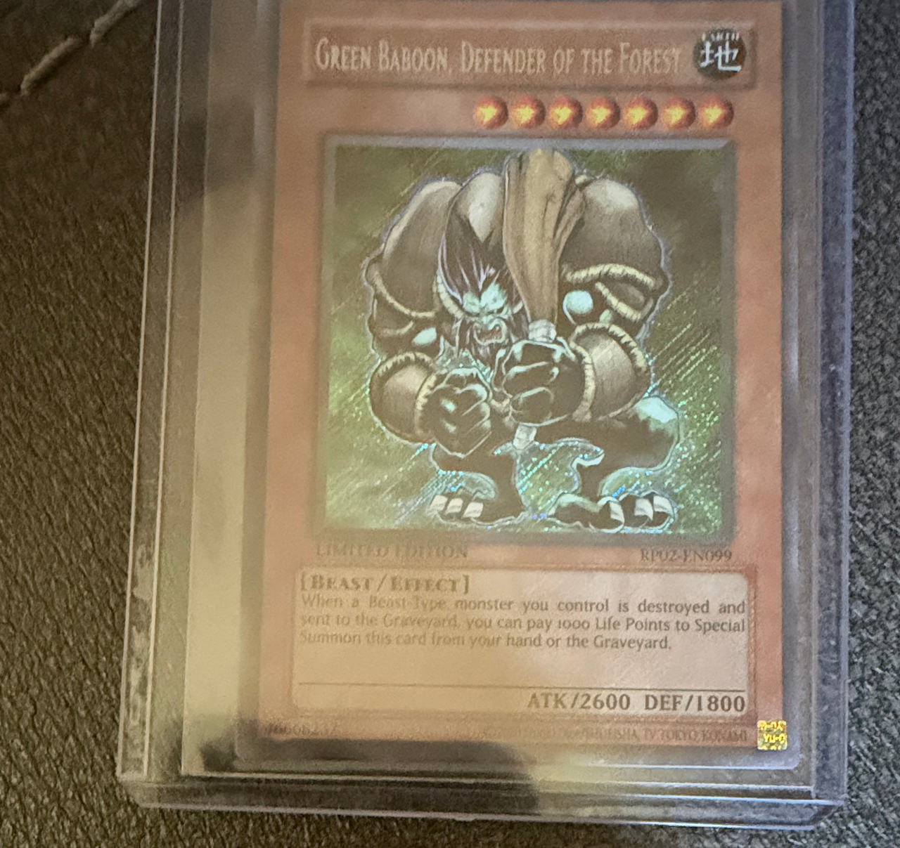 Yu-Gi-Oh! Green Baboon, Defender of the Forest RP02-EN099 Secret Rare