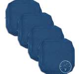 6-Pack PureFit Waterproof Outdoor Cushion Covers, 24x22 inch, Navy - Image 1