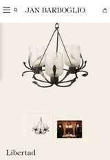 Jan Barboglio 3-Light Iron Chandelier - Image 2