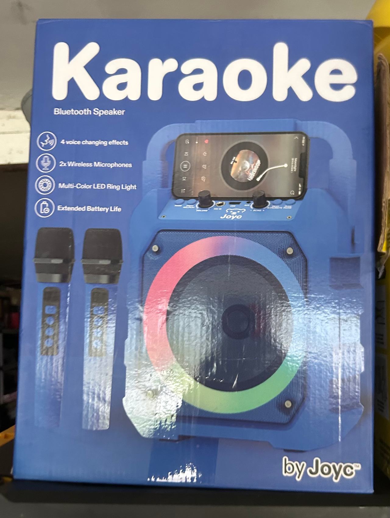 Joyc Karaoke Bluetooth Speaker with 2 Wireless Microphones