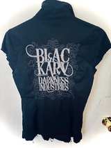 KARV Black Kaviar Short Sleeve Plaid Trim Shirt - Image 2