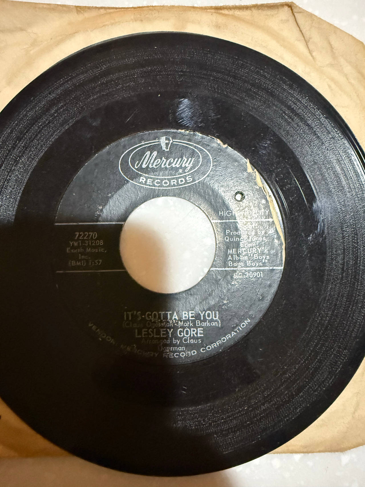Lesley Gore - It's Gotta Be You 7" Vinyl Single