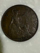 1920 Great Britain One Penny Coin E5 - Image 1