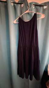 Navy Blue Tiered Maxi Dress with Ring Detail - Image 2