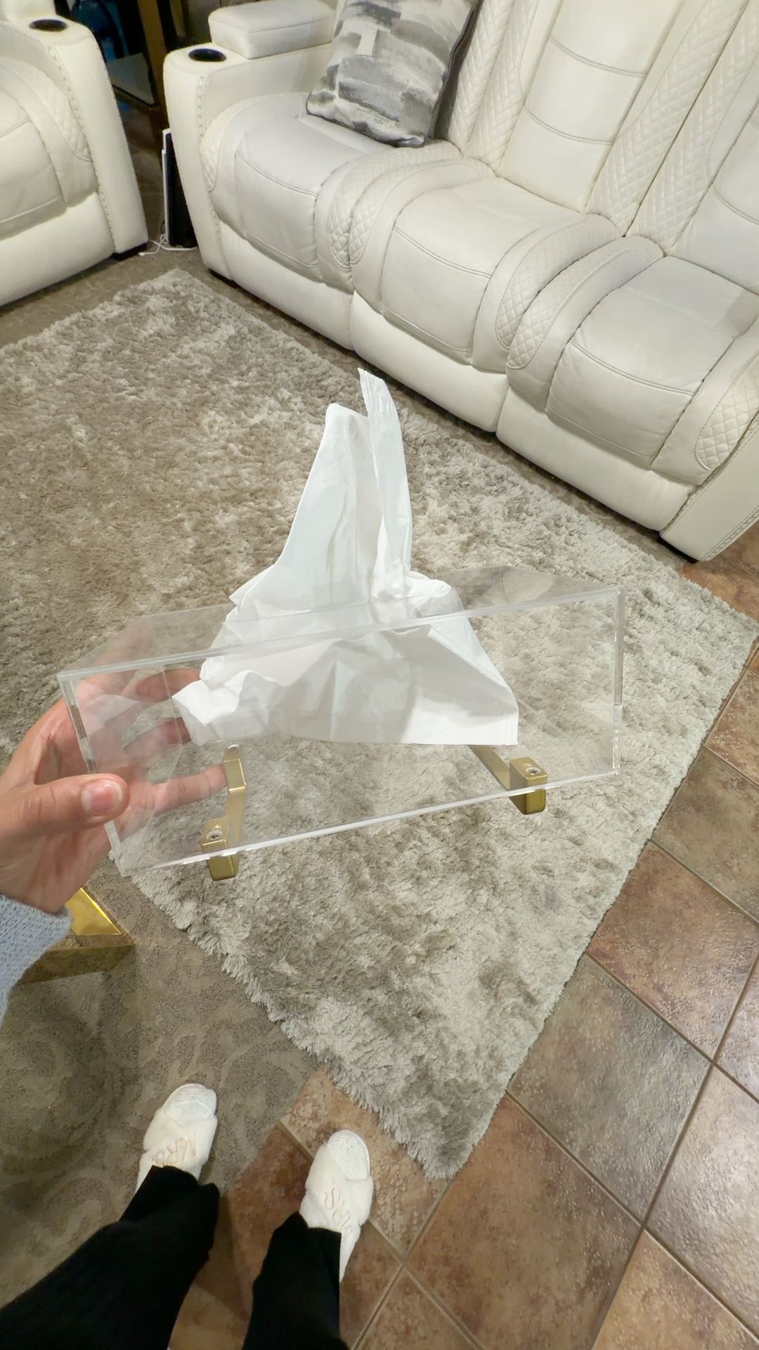 Clear Acrylic Square Tissue Box Holder