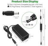 12V 4A Power Adapter, 48W Power Supply
12V/4A Charger Model: YU1204 - Image 5