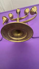 Vintage Brass Menorah Candelabra Vintage Brass Candelabra made in Japan - Image 3