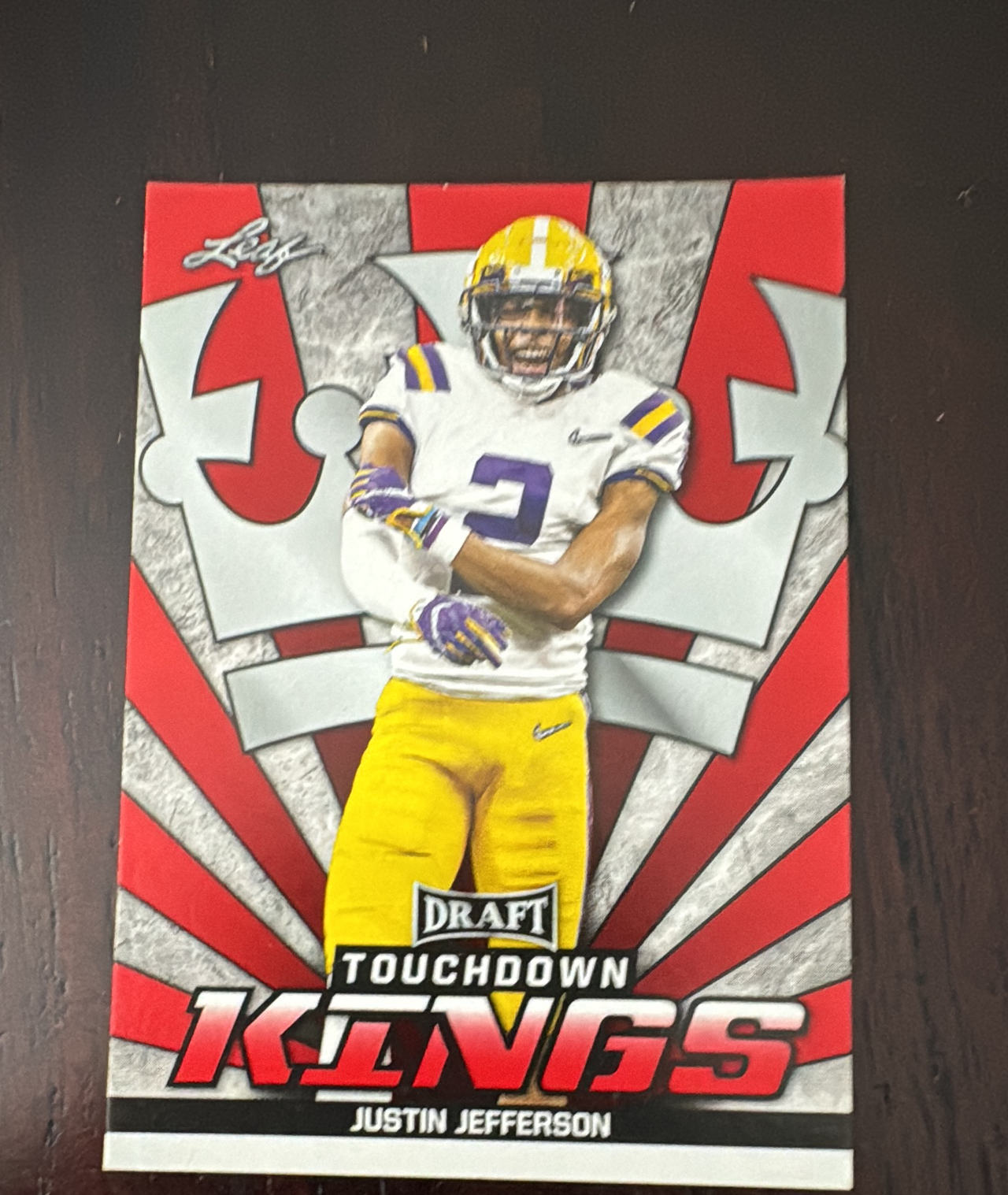 2020 Leaf Draft Touchdown Kings Justin Jefferson #TK-01