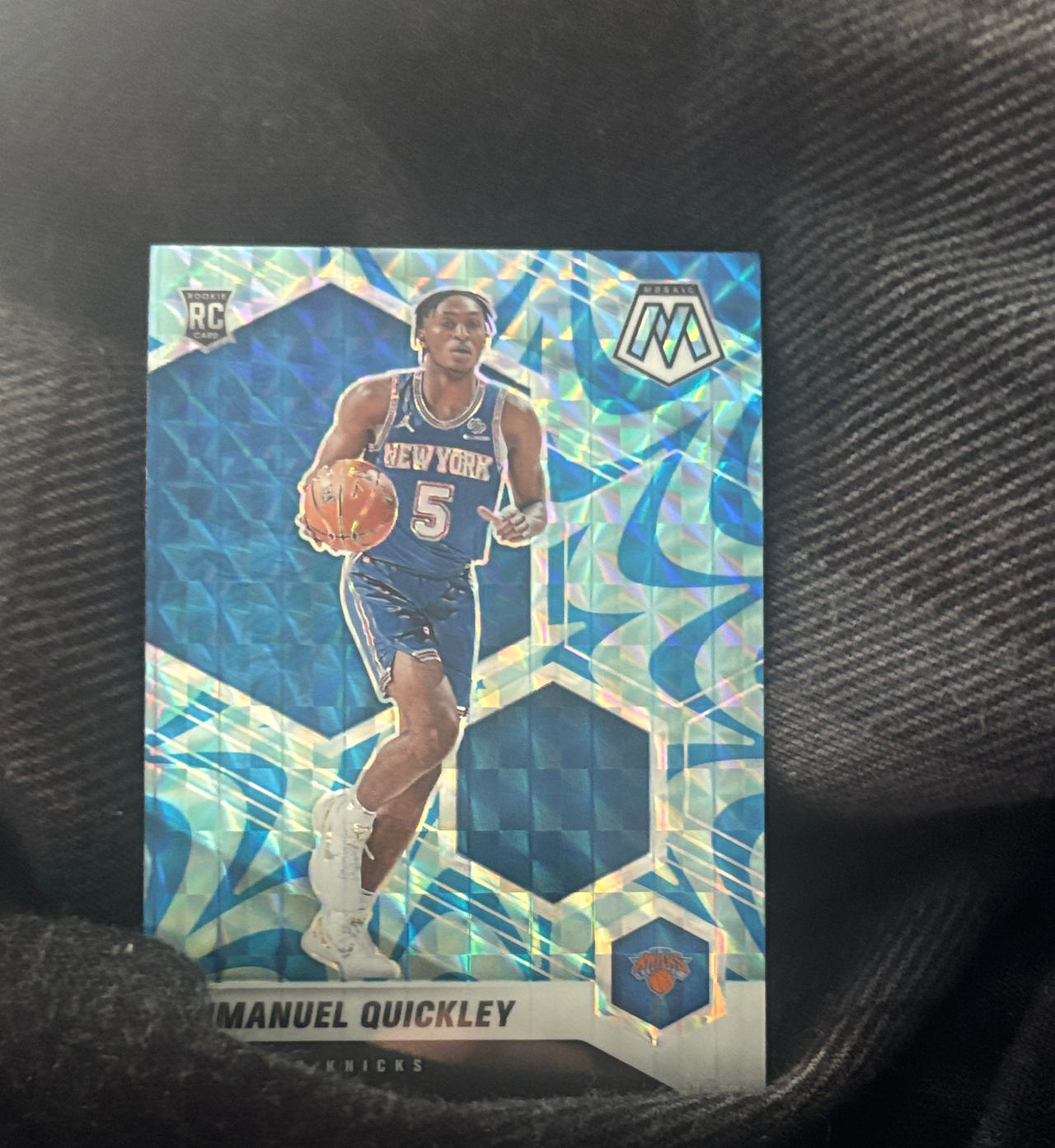 2020-21 Panini Mosaic Immanuel Quickley Genesis Prizm Rookie Card