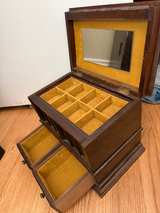 Vintage Wooden Jewelry Chest Armoire - Image 2
