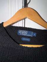 Ralph Lauren Polo Black Knit Sweater Crewneck Large - Image 3