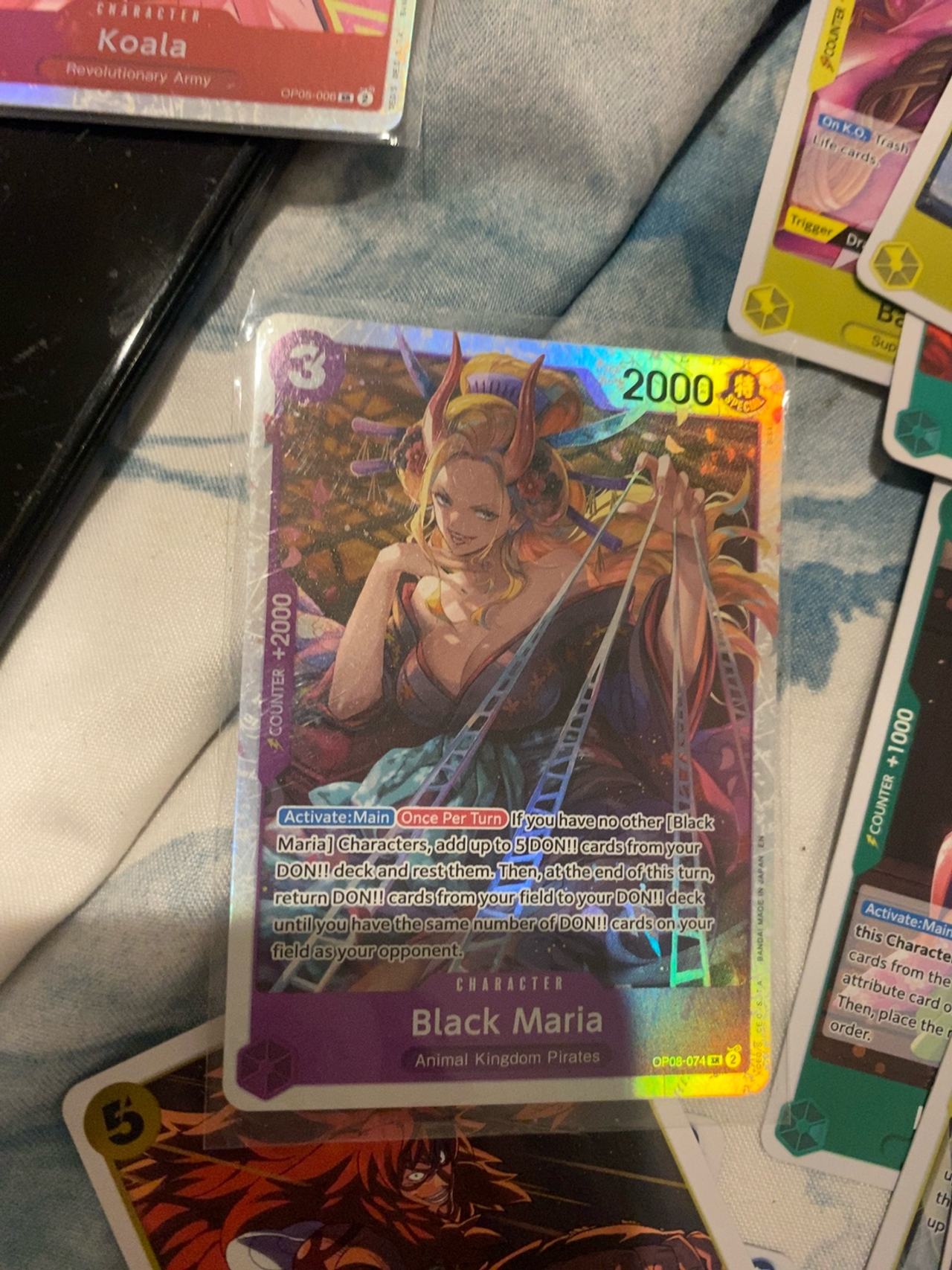 One Piece Black Maria OP08-074 Super Rare Card