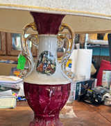 Vintage Victorian Style Porcelain Urn Lamp - Image 1
