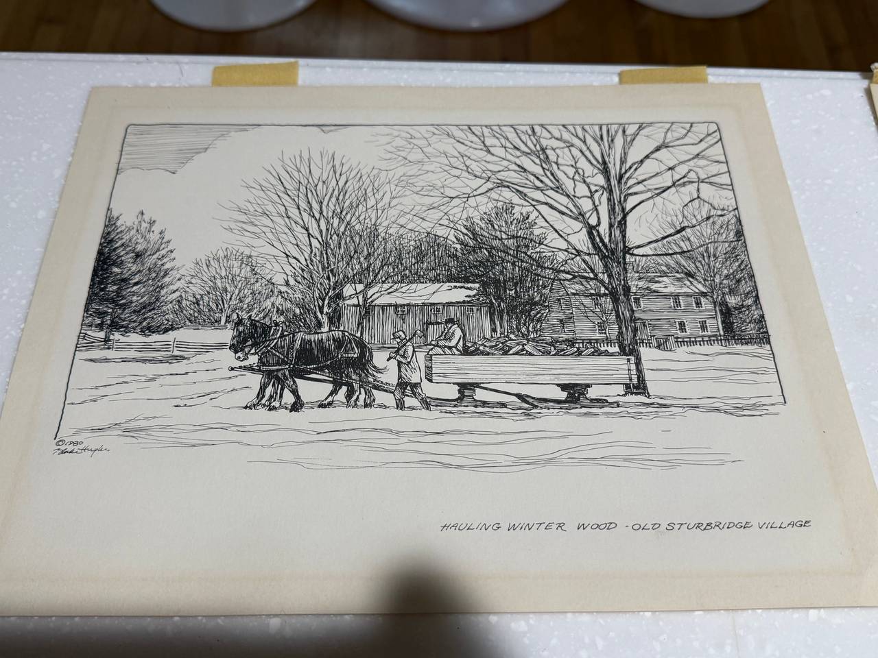 J. Alan Hughes "Hauling Winter Wood" Print