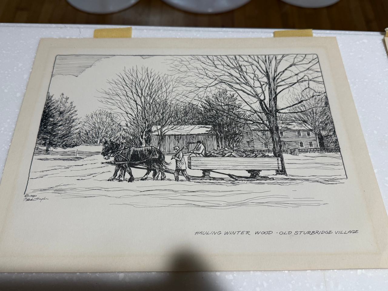 J. Alan Hughes "Hauling Winter Wood" Print