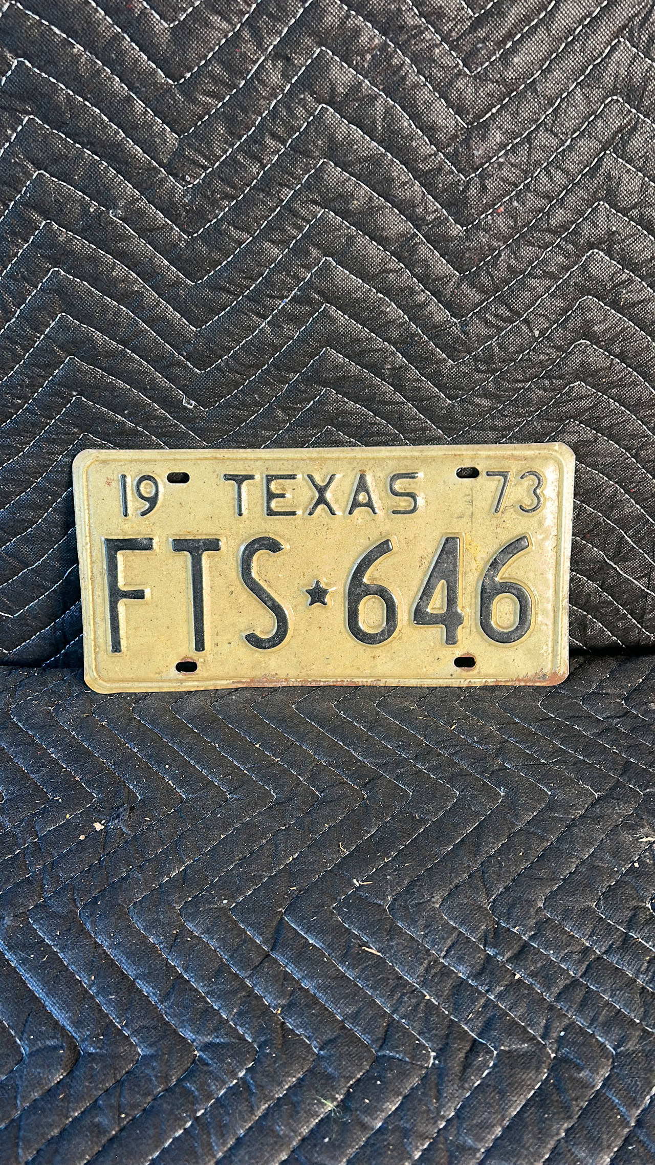 1973 Texas License Plate