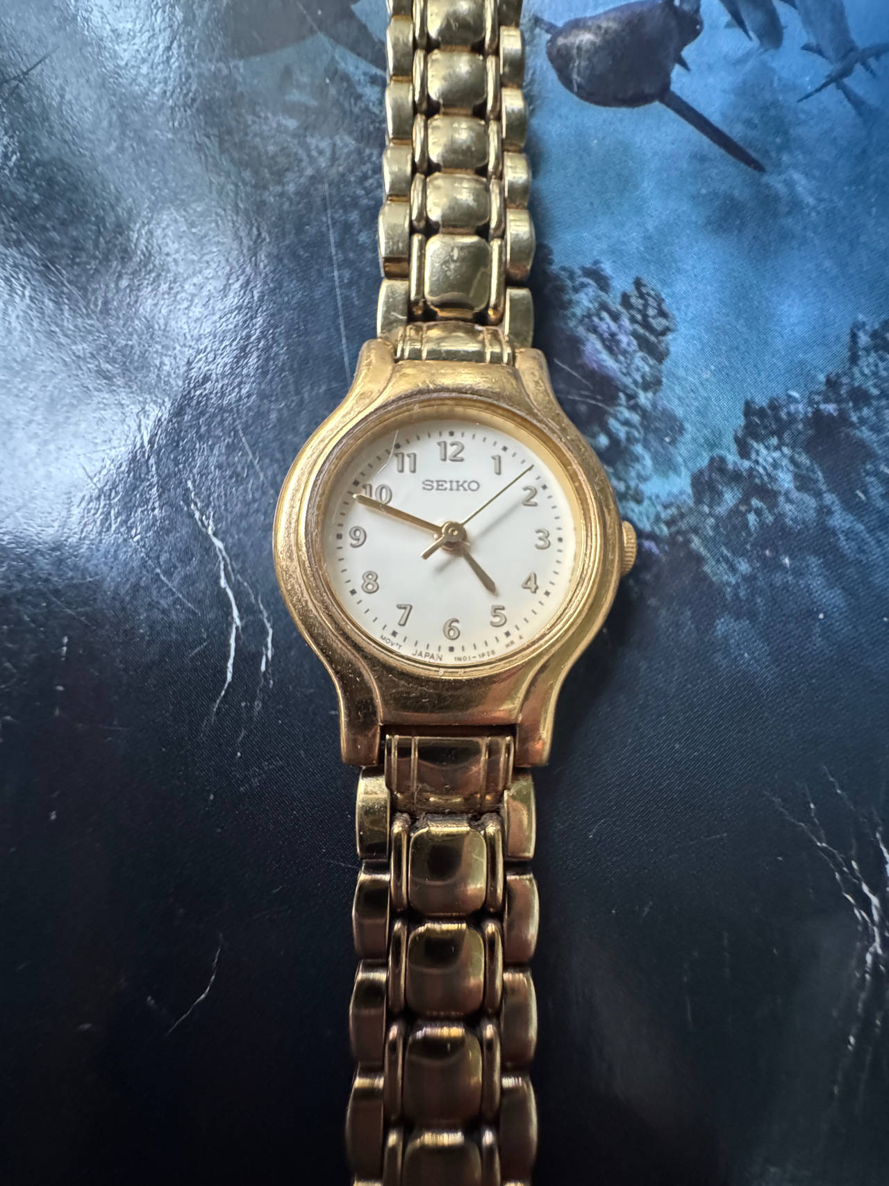 Seiko Ladies Gold Tone Quartz Watch 1N01-0FE0