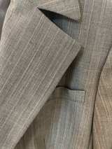 LOFT Women's Gray Pinstripe Pantsuit - Image 2