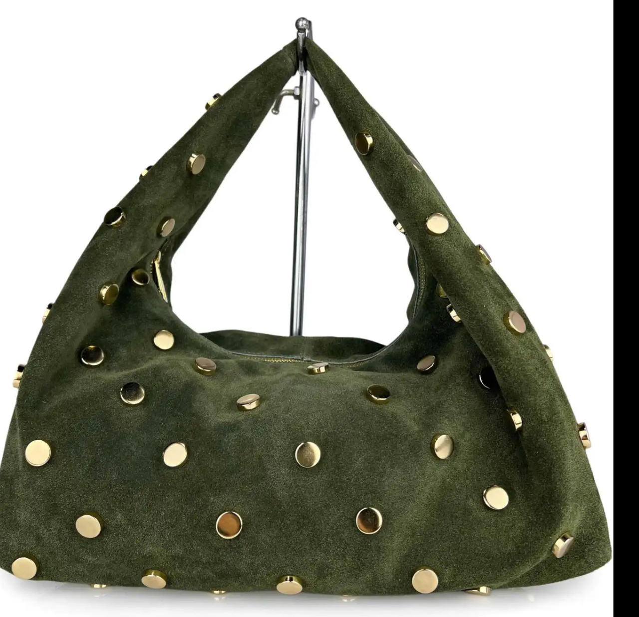 Hobo Shoulder Bag in Genuine Suede Leather – Made in Italy
