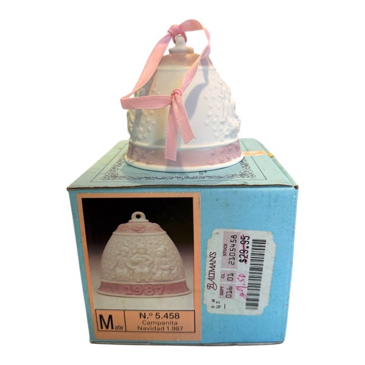 Lladro Christmas Bell Ornament 1987 #5458