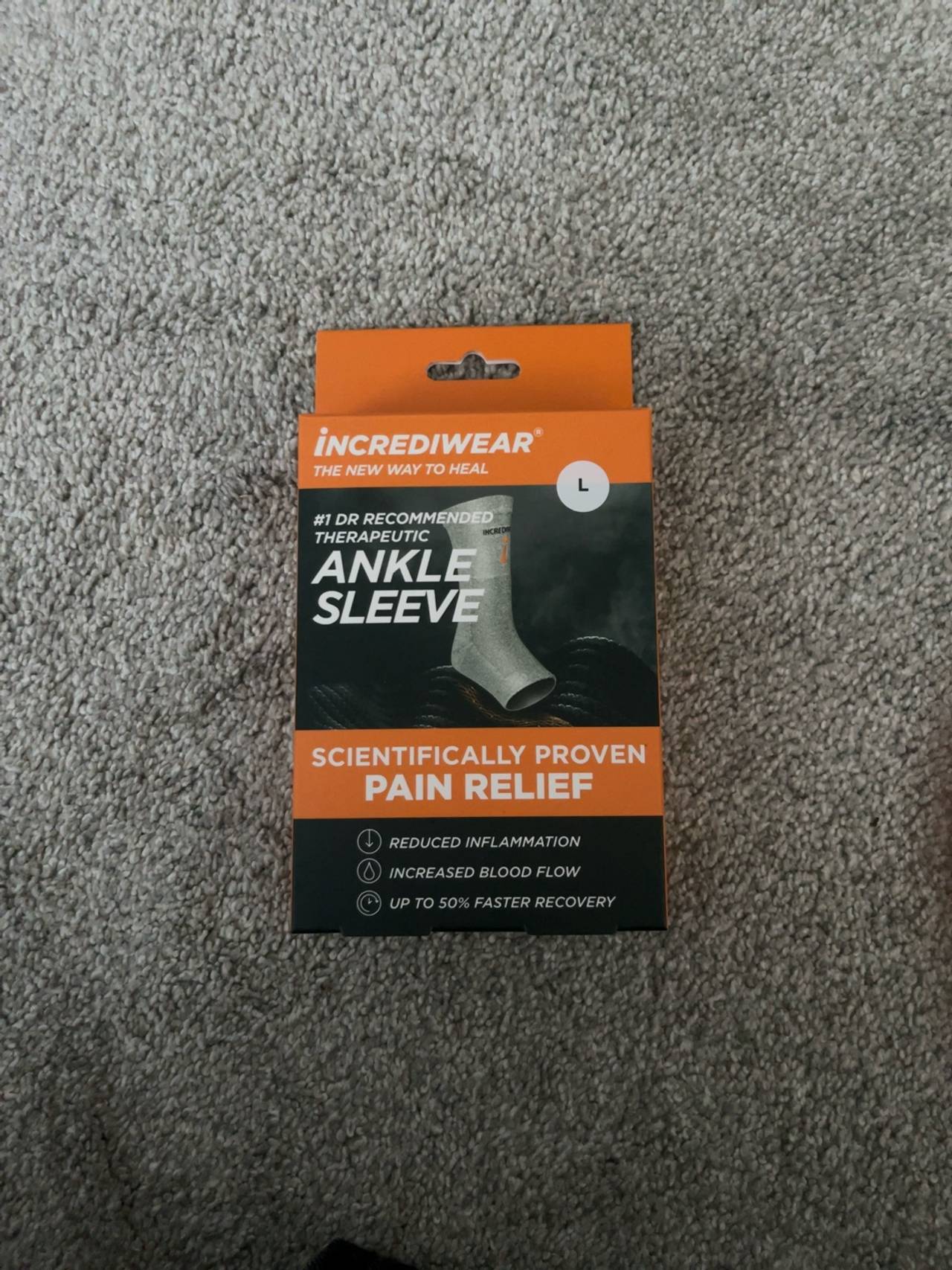 Incrediwear Ankle Sleeve Grey Medium