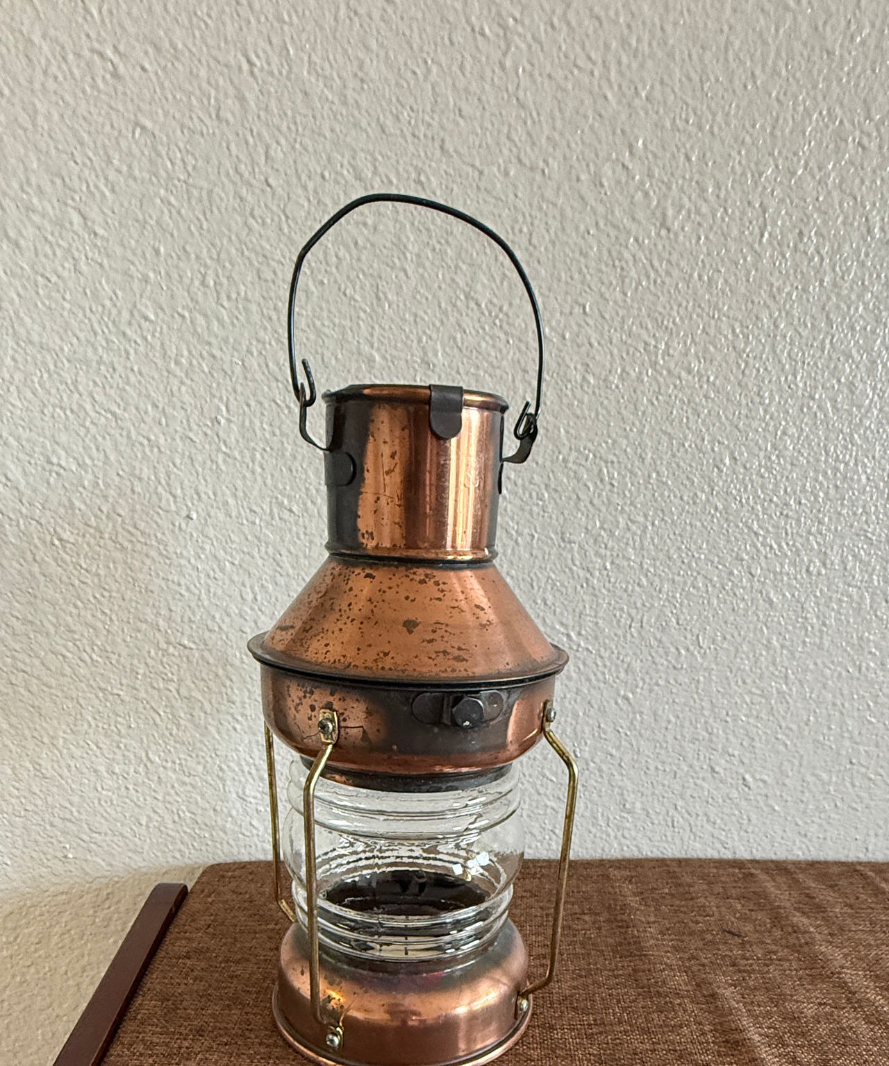 Vintage Copper and Brass Nautical Ship Lantern