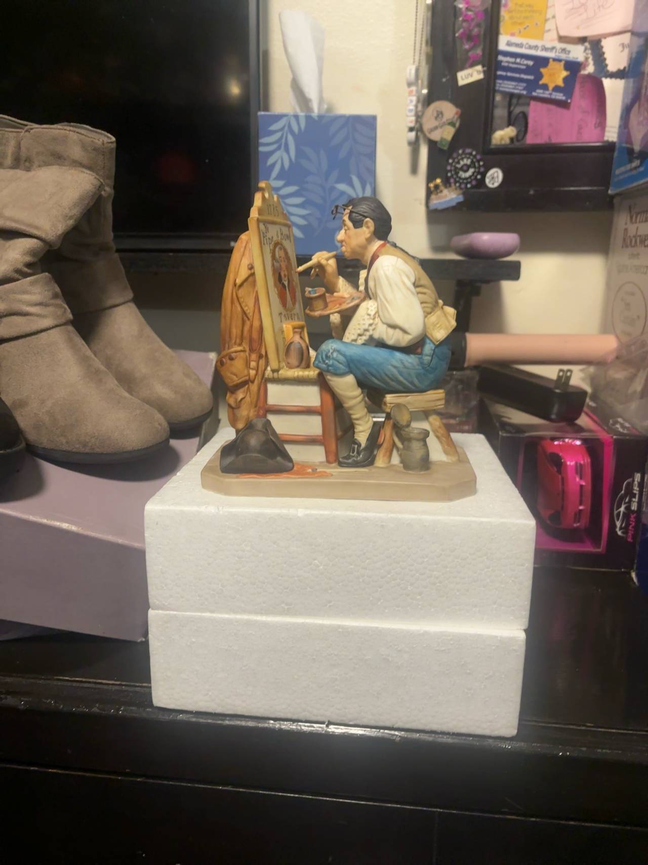 Gorham Norman Rockwell Old Sign Painter Figurine