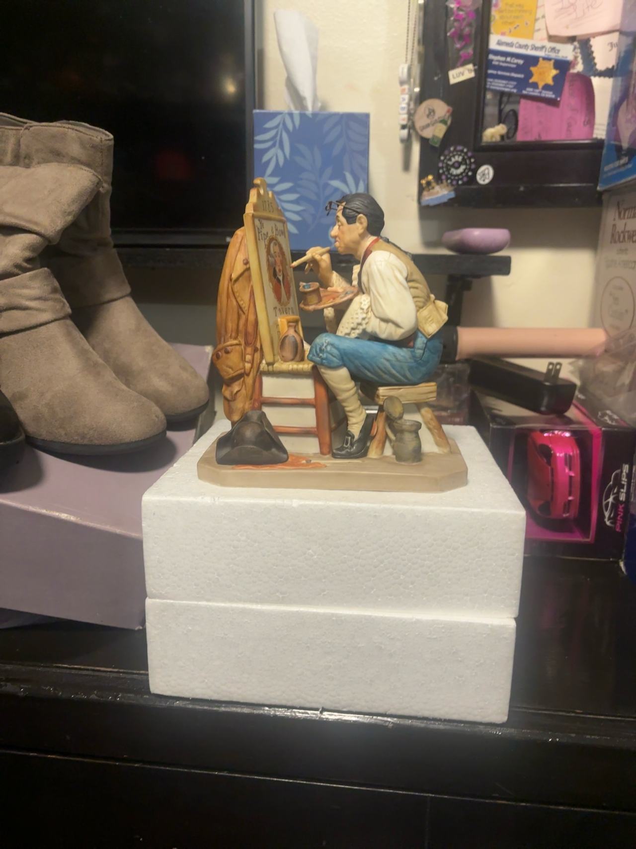 Gorham Norman Rockwell Old Sign Painter Figurine