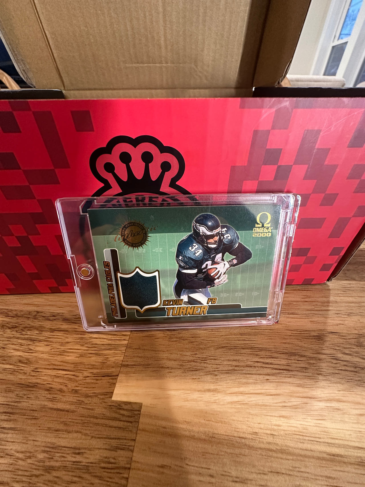 2000 Pacific Omega Kevin Turner Game-Worn Jersey Card