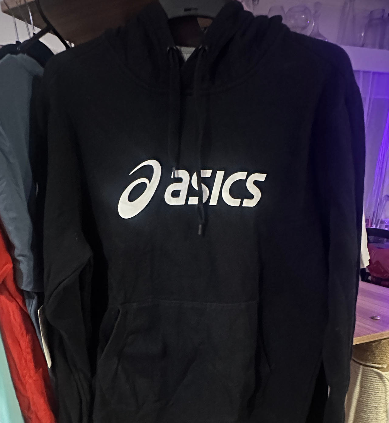 ASICS Big Logo Hoodie Black